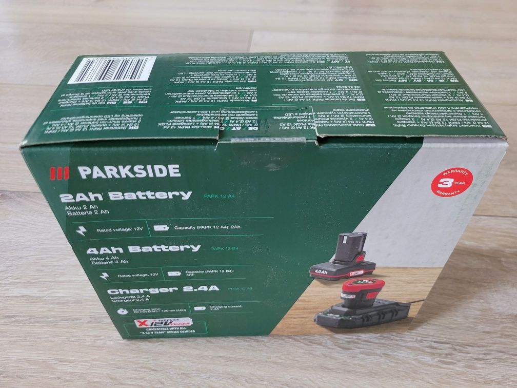 Bateria akumulator 4ah, 2ah +ładowarka parkside 12V