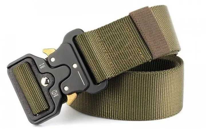 Ремінь тактичний Assault Belt із металевою пряжкою 125 см Зелений