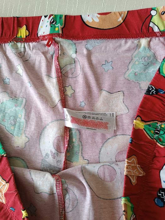 22-24 56-58-60 яскраві домашні піжамні штани новорічні ялинки бавовна