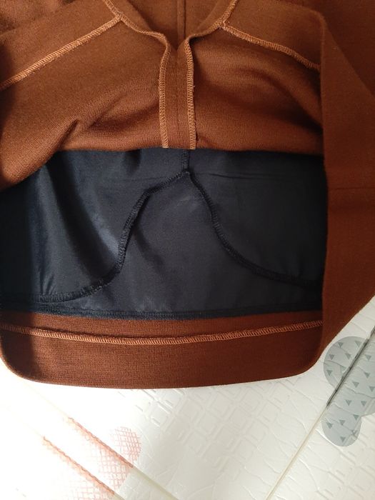 Теплий вінтажний жіночий костюм - жакет і спідниця (розмір М)