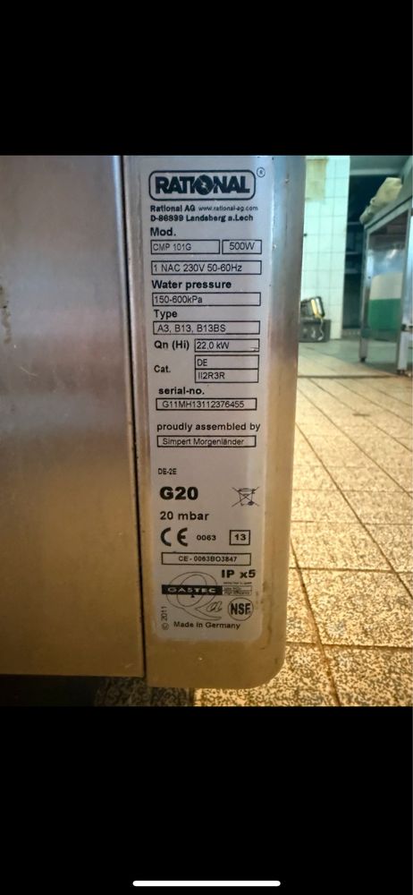 Rational CMP 101 gaz piec konwekcyjno parowy