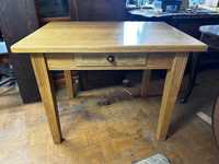 Piękne biurko stolik dębowy lite drewno