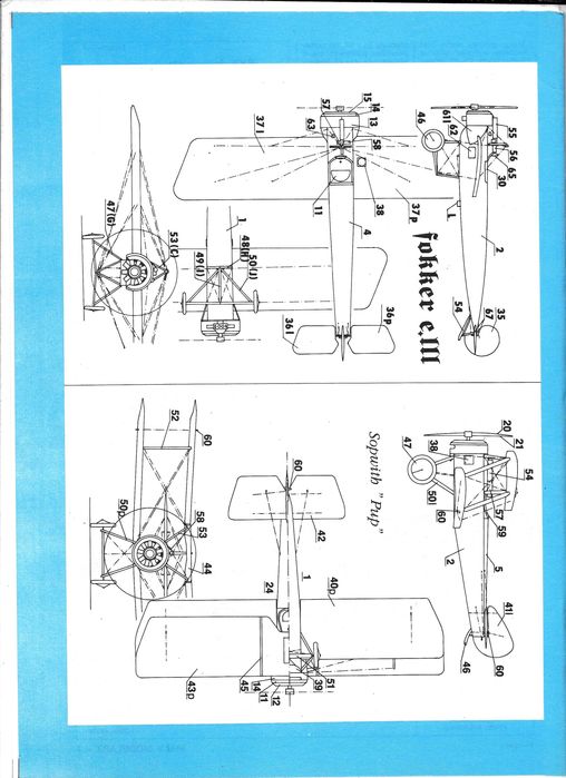 Mały Modelarz 1 1995 Fokker E.III i Sopwith Pup 1:33 - nie rozcięty