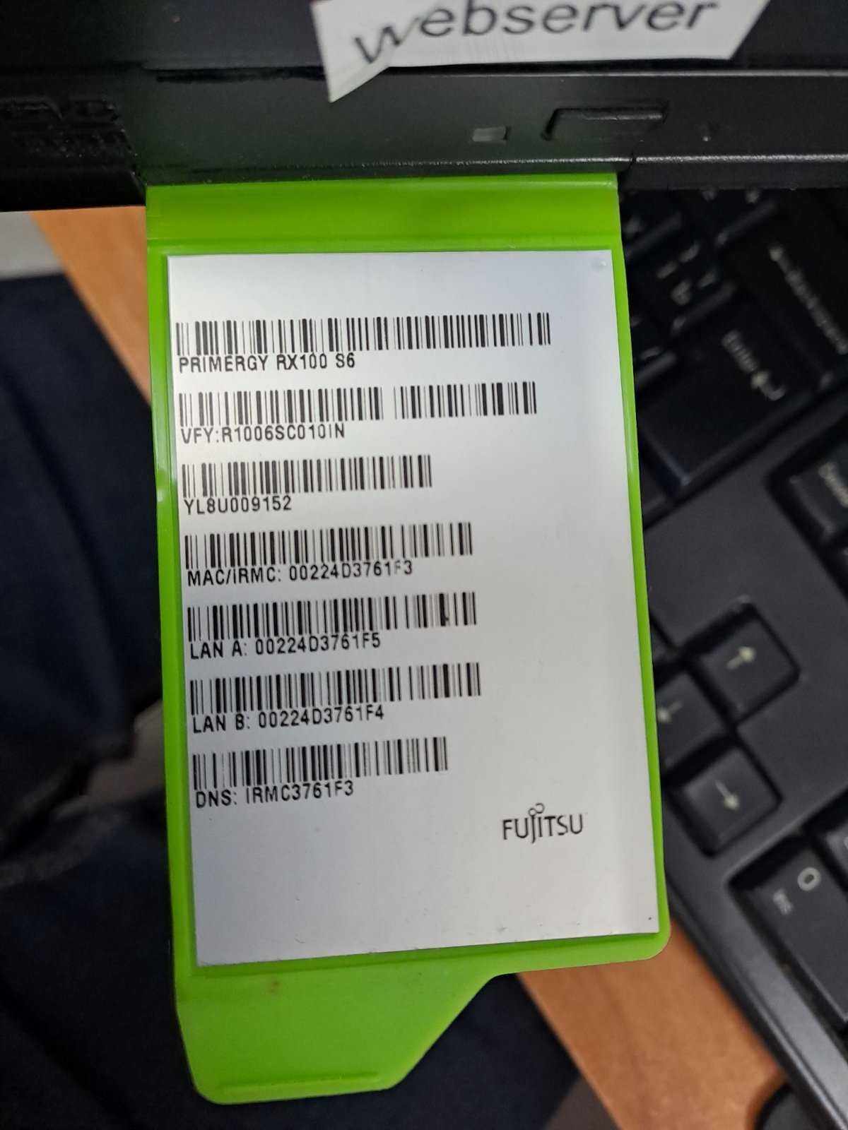 Сервер Fujitsu PRIMERGY RX100 S6 Xeon X3430 без дисків та корзин