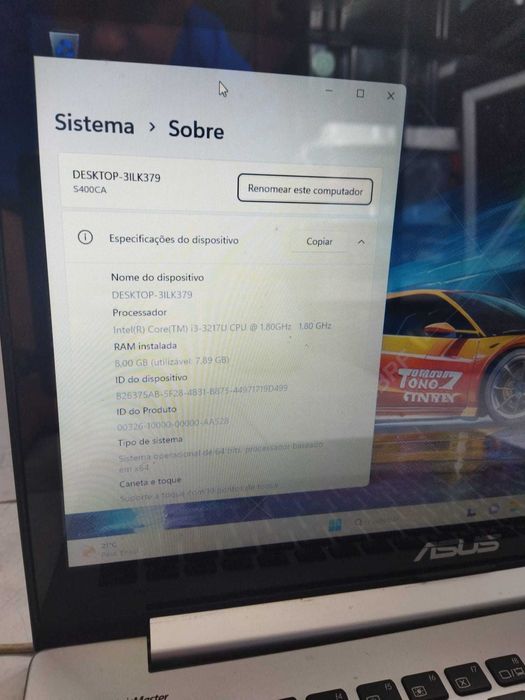 Portátil ASUS Modelo S400C