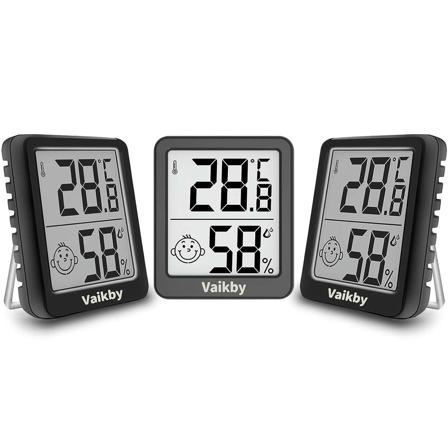 Higrometr termometr Cyfrowy Zestaw 3szt Vaikby Wilgotność Temperatura