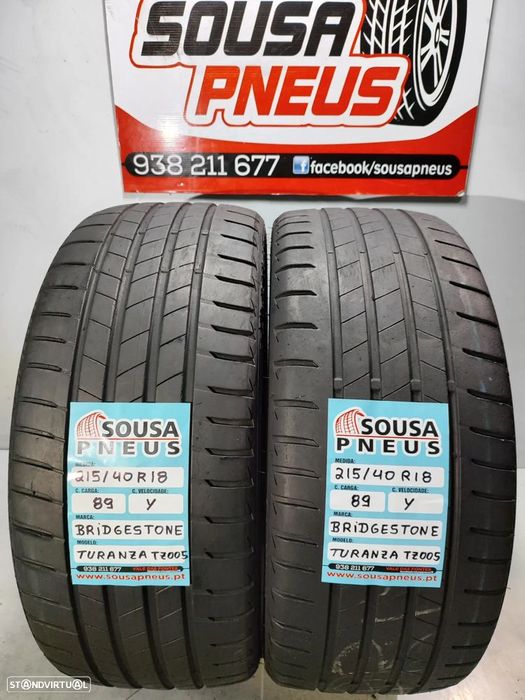 2 pneus semi novos 215-40r18 bridgestone - oferta dos portes
