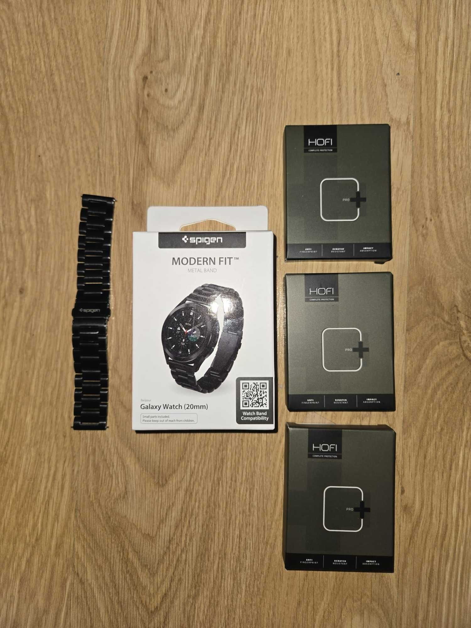 Smartwatch Galaxy Watch7 44mm, komplet + 4x szkło + spigen modern fit