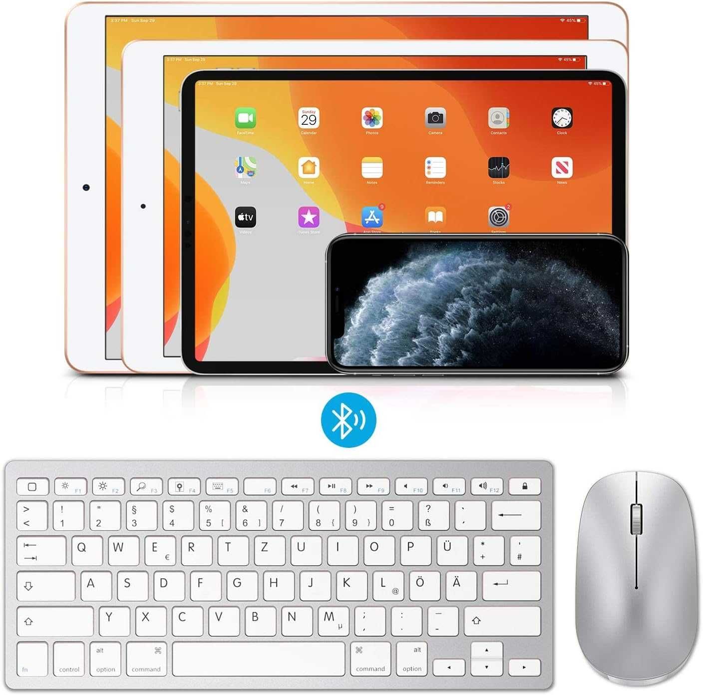 OMOTON klawiatura bezprzewodowa Bluetooth MAC iPad