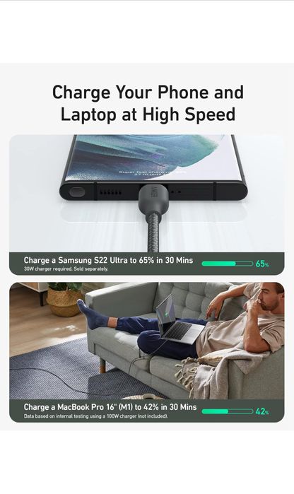 Anker Kabel USB C - C (240 W, 1,8 m), kabel do ładowania