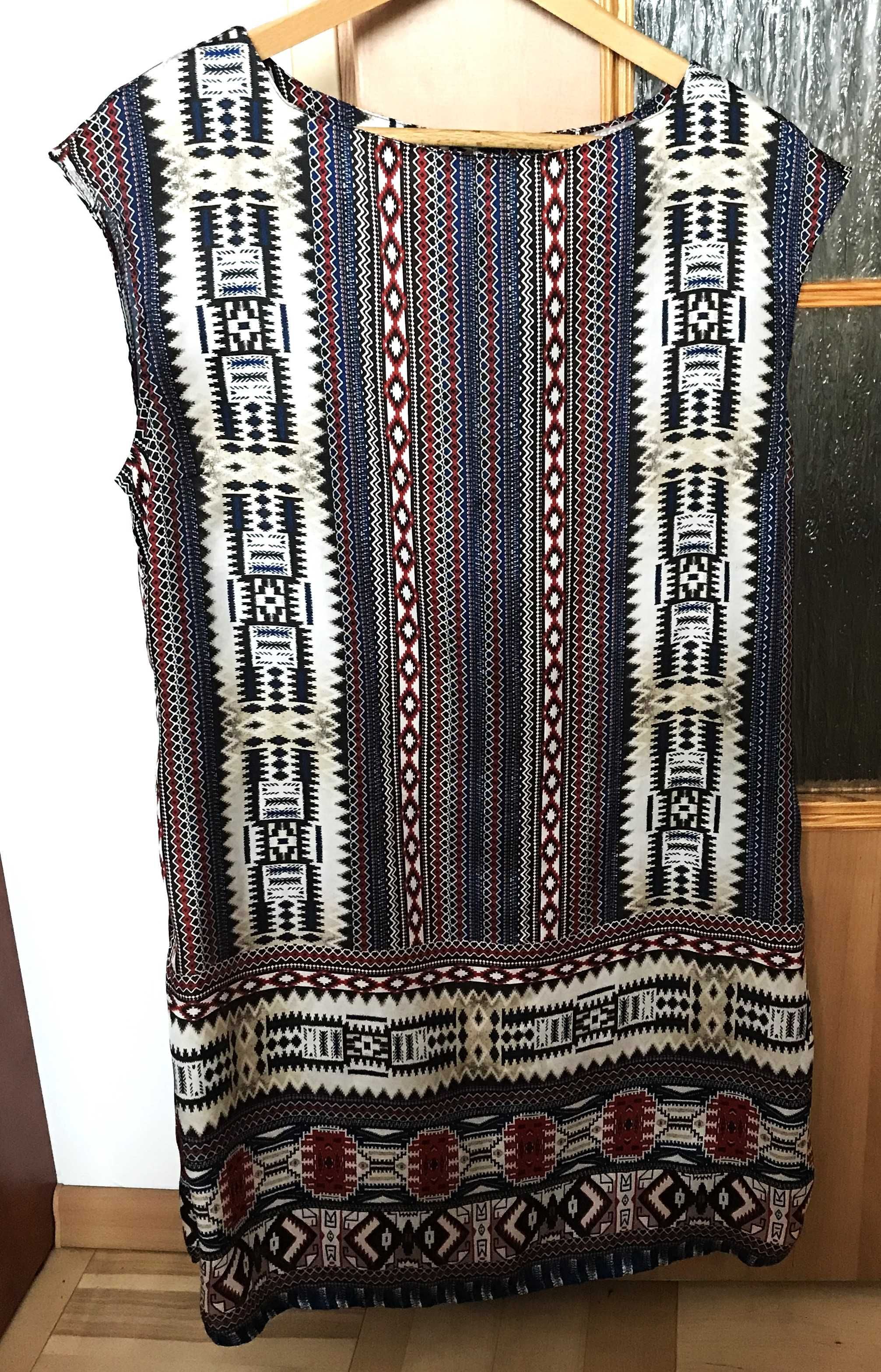 Letnia sukienka do kolan firmy Orsay, roz.38 (duży)