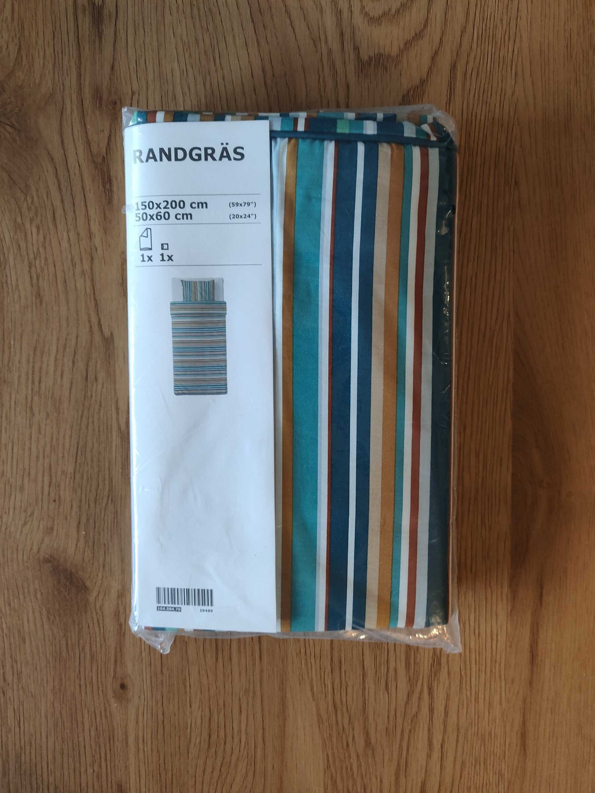 Komplet pościeli IKEA Randgras: kołdra 150cm x200cm,poduszka 50cmx60cm