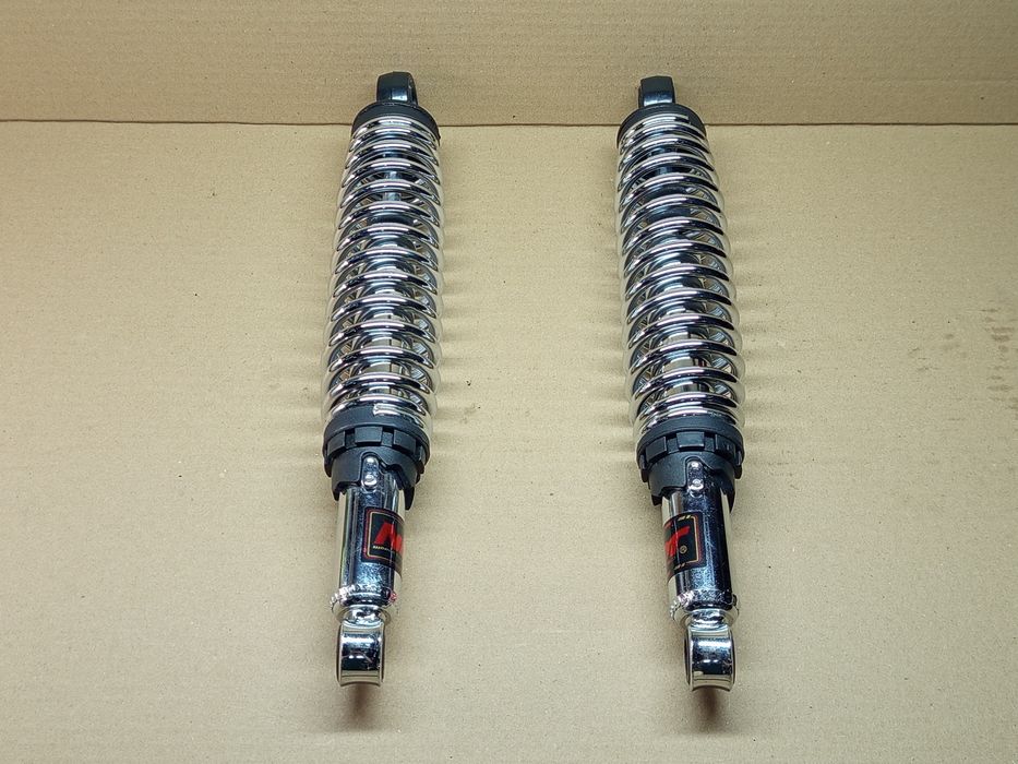 Амортизатор задній JH/CB/CG - 340мм*d59мм регул., хром к-кт 2шт "NDT"