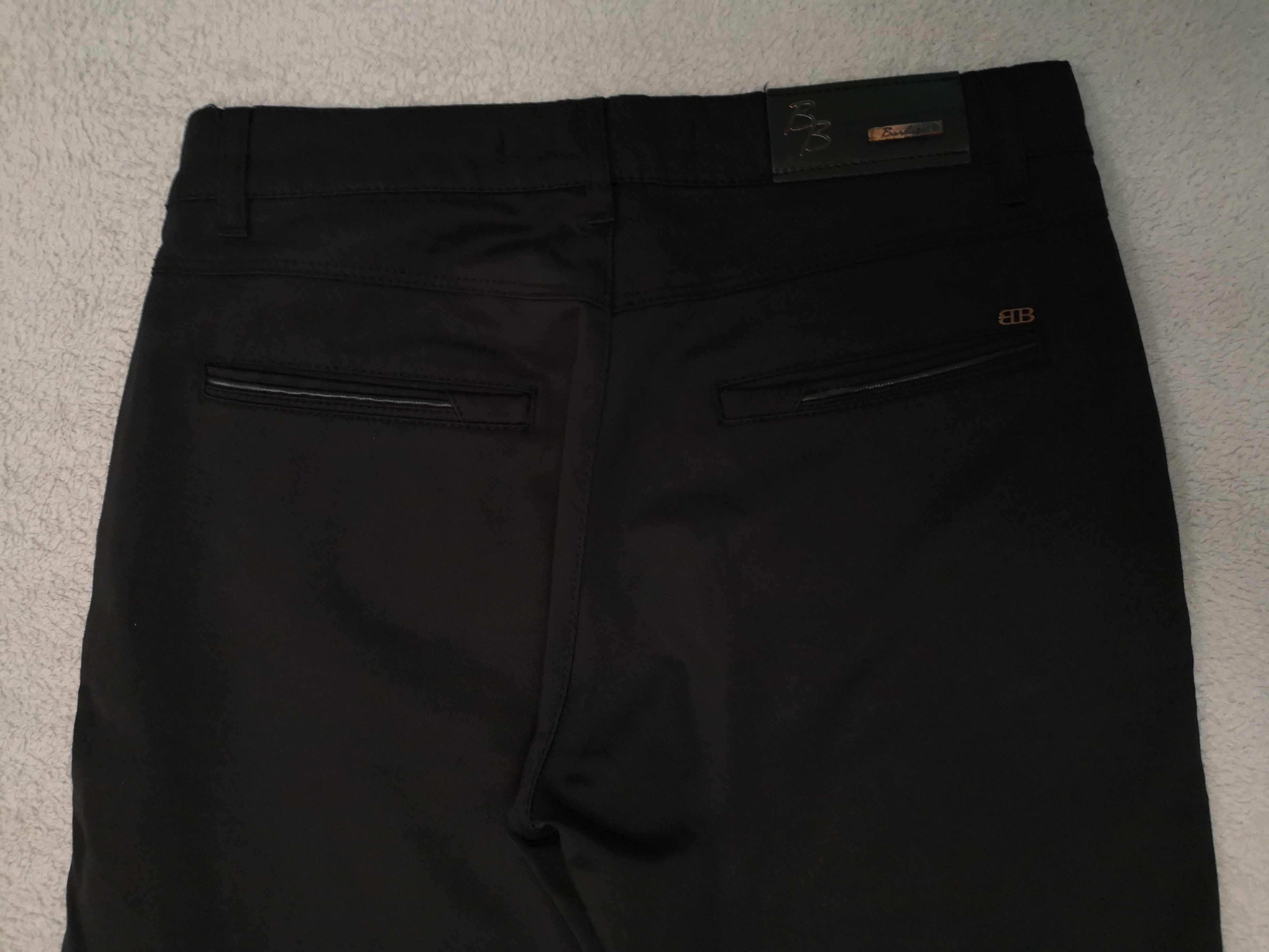 Czarne szare grafitowe eleganckie spodnie Barbetti 30
