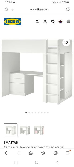 Cama criança com secretária