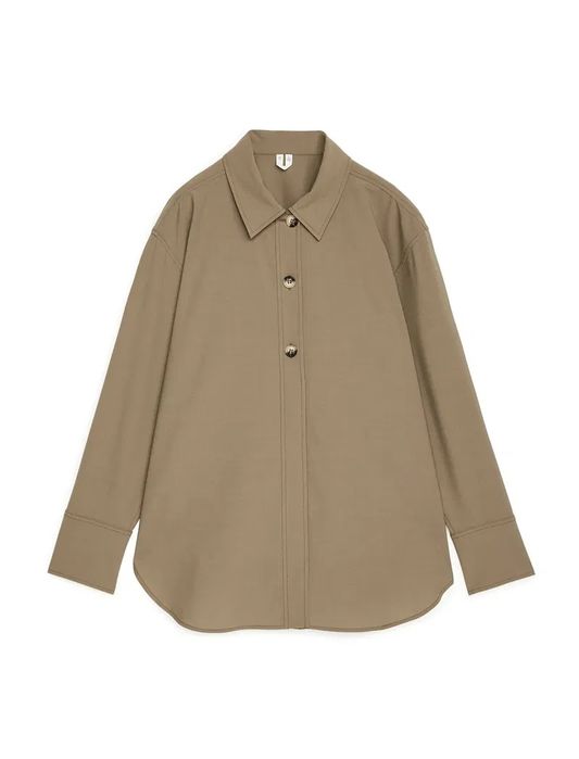 Arket жіноча сорочка оверсайз із шерстяної суміші