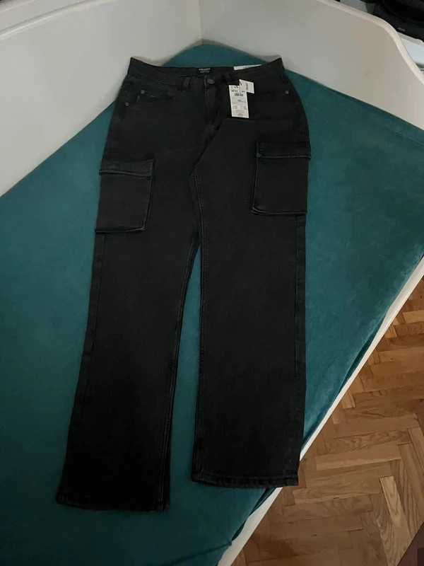 Spodnie męskie cargo comfort cropp czarne w32 l34