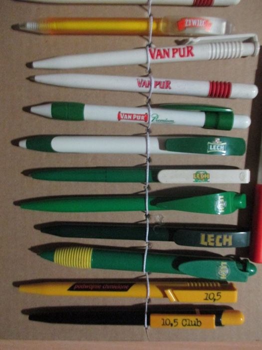 Kolekcja długopisów(2) piwa reklamowe 61 szt. różnych Gadżety piwne