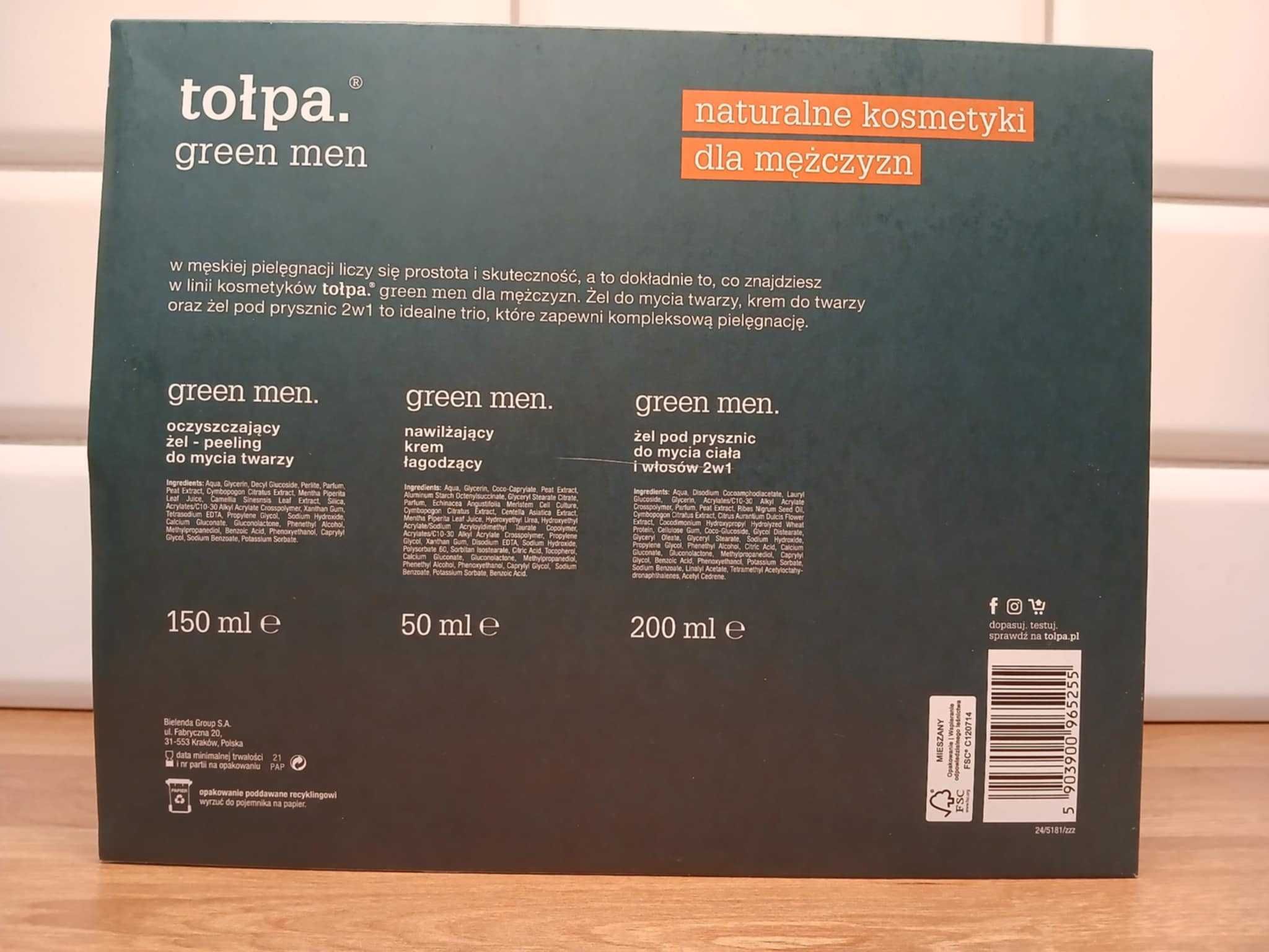 Zestaw prezentowy dla mężczyzn TOŁPA green men do twarzy