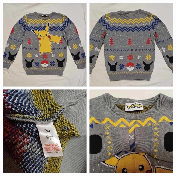 Светр Pikachu Pokémon, на зр.140-150см, 10-12років, в стані нового