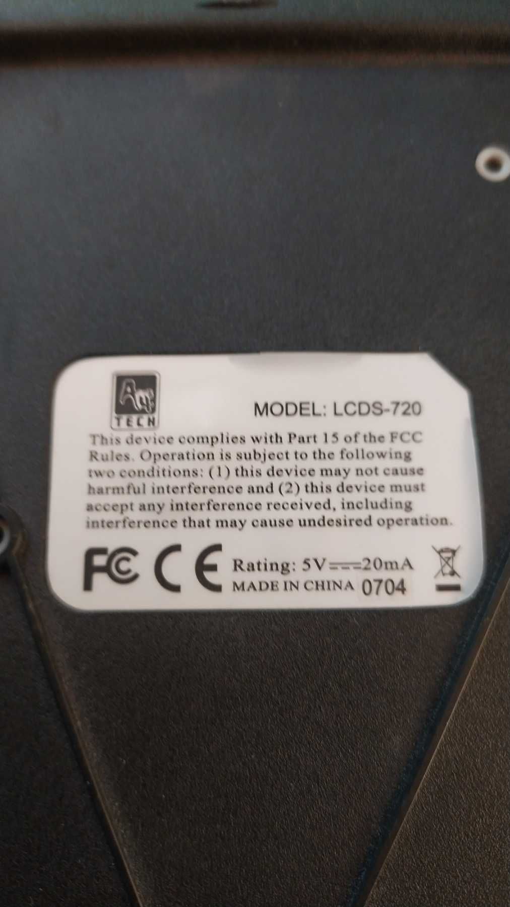Клавіатура A4 TECH (LCDS-720)+мишка, Б/У
