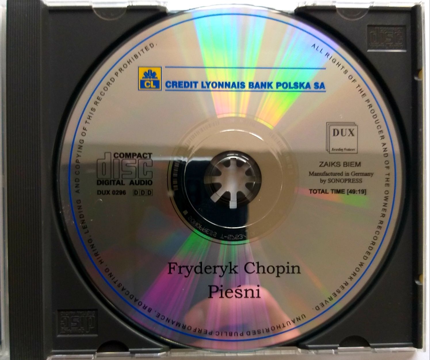 Fryderyk Chopin Pieśni 1997r