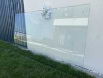 Zestaw Balustrada Balkon francuski szyba 180x100 z rotulami RAL7016