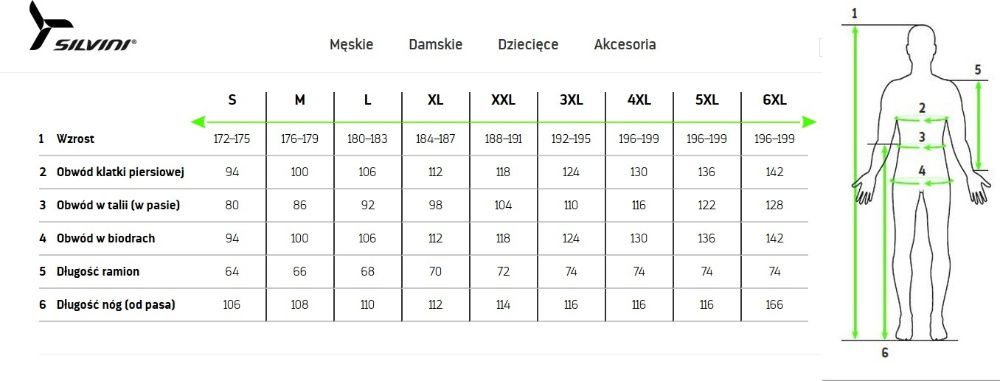 Spodnie na narty biegowe do biegówek SILVINI Soracte MEN membrana10tyś
