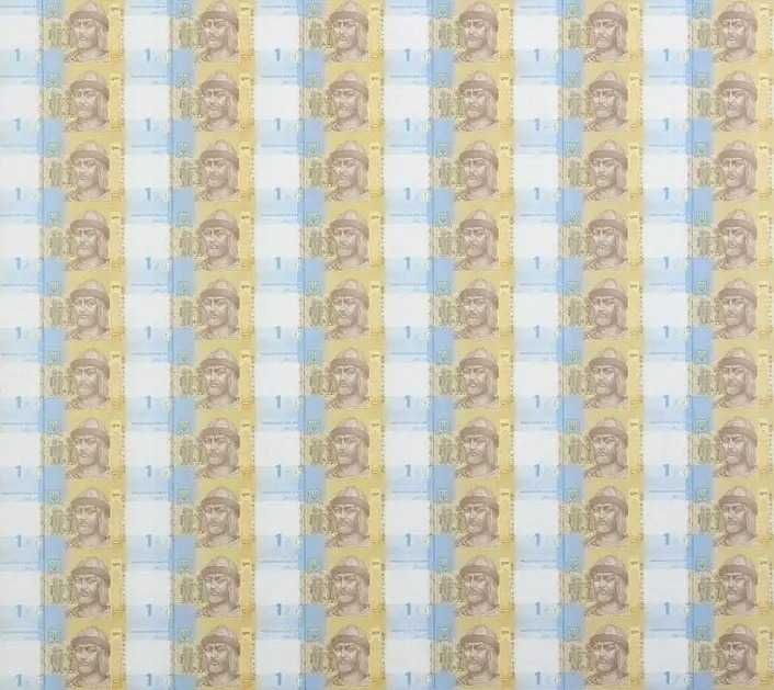 Banknoty Ukraina 1 Hrywna niepocęte 60 szt 1arkusz