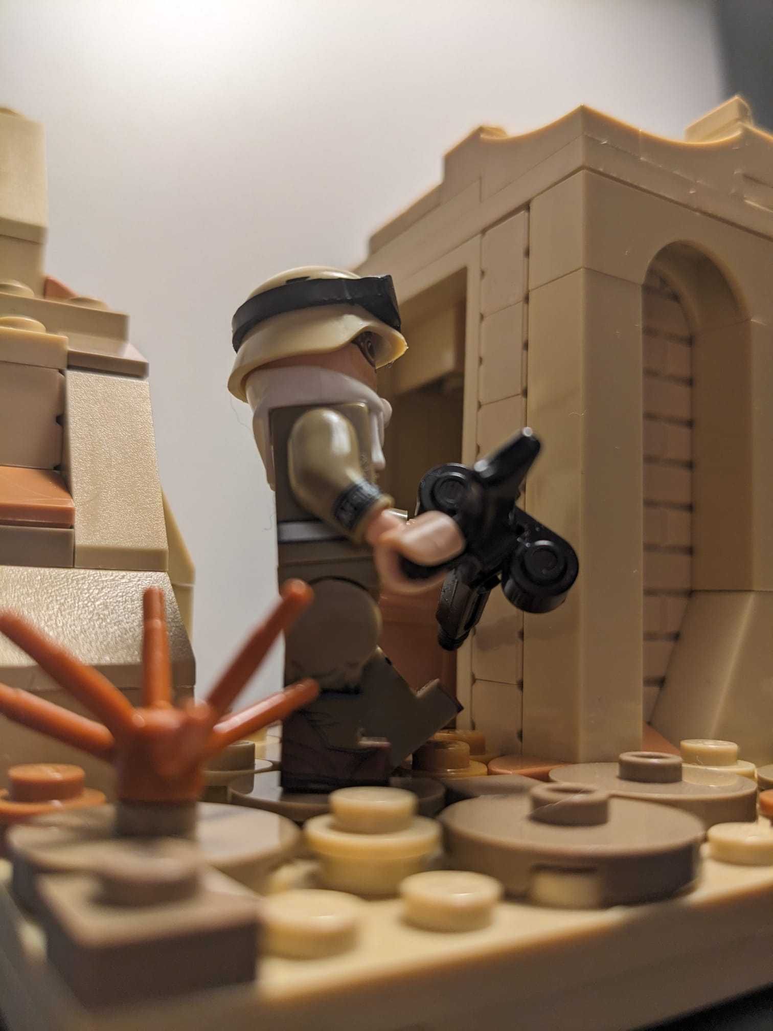 Minifigurka żołnierz niemiecki WW2 Afrika Korps MG42 jak LEGO