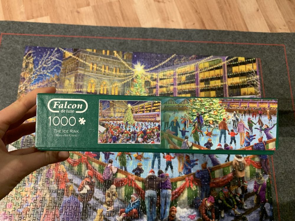 Puzzle 1000 zimowe Ice Rink lodowisko firmy Falcon