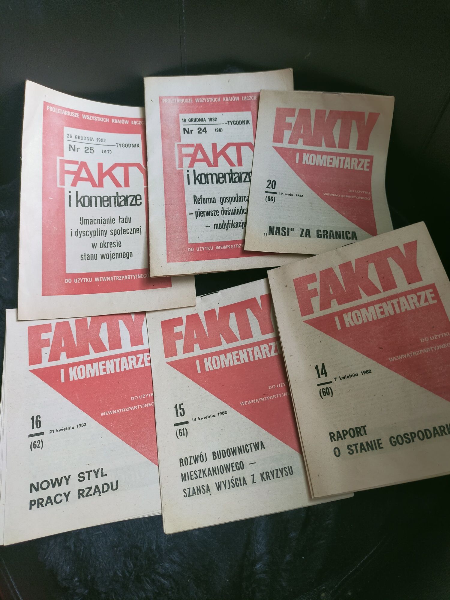 Gazety czasopismo broszurki Fakty PRL 1982