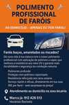 Polimento de faróis e aplicação de polimero