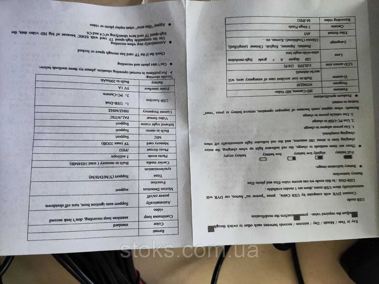 Відеореєстратор із камерою заднього огляду флешка 32 гб кардридер