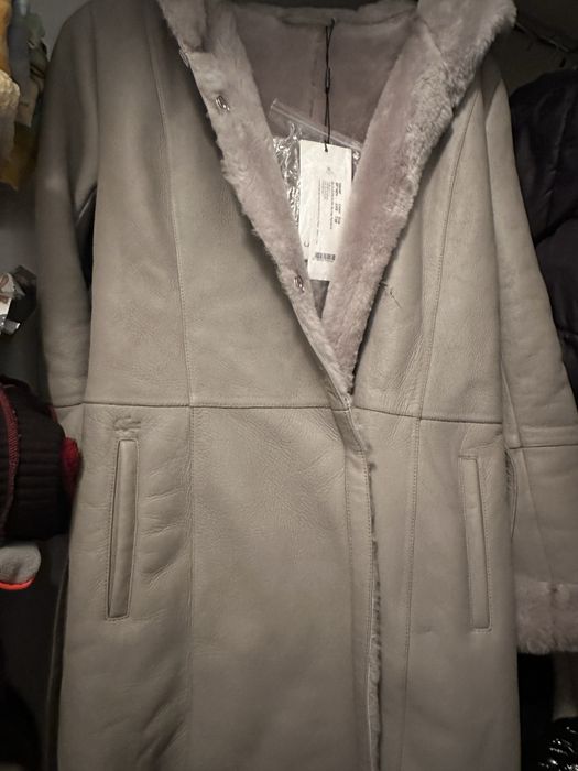 Kurtka z naturalnej owczej skóry Lacoste, rozmiar T36