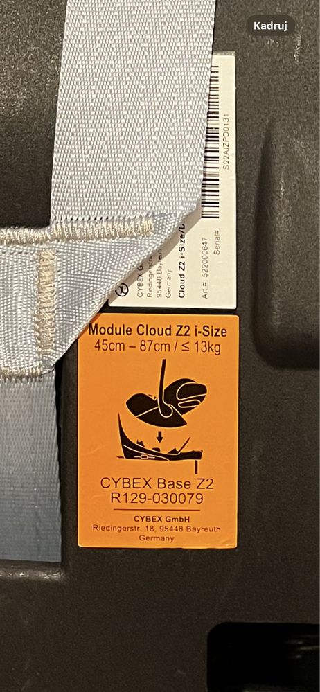Cybex cloud z2 deep black Nosidełko