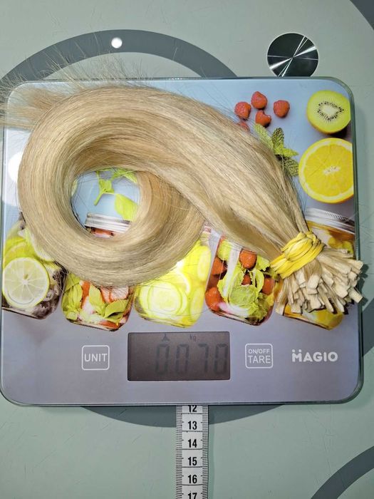 Волосся натуральне Блонд для нарощування або загущування