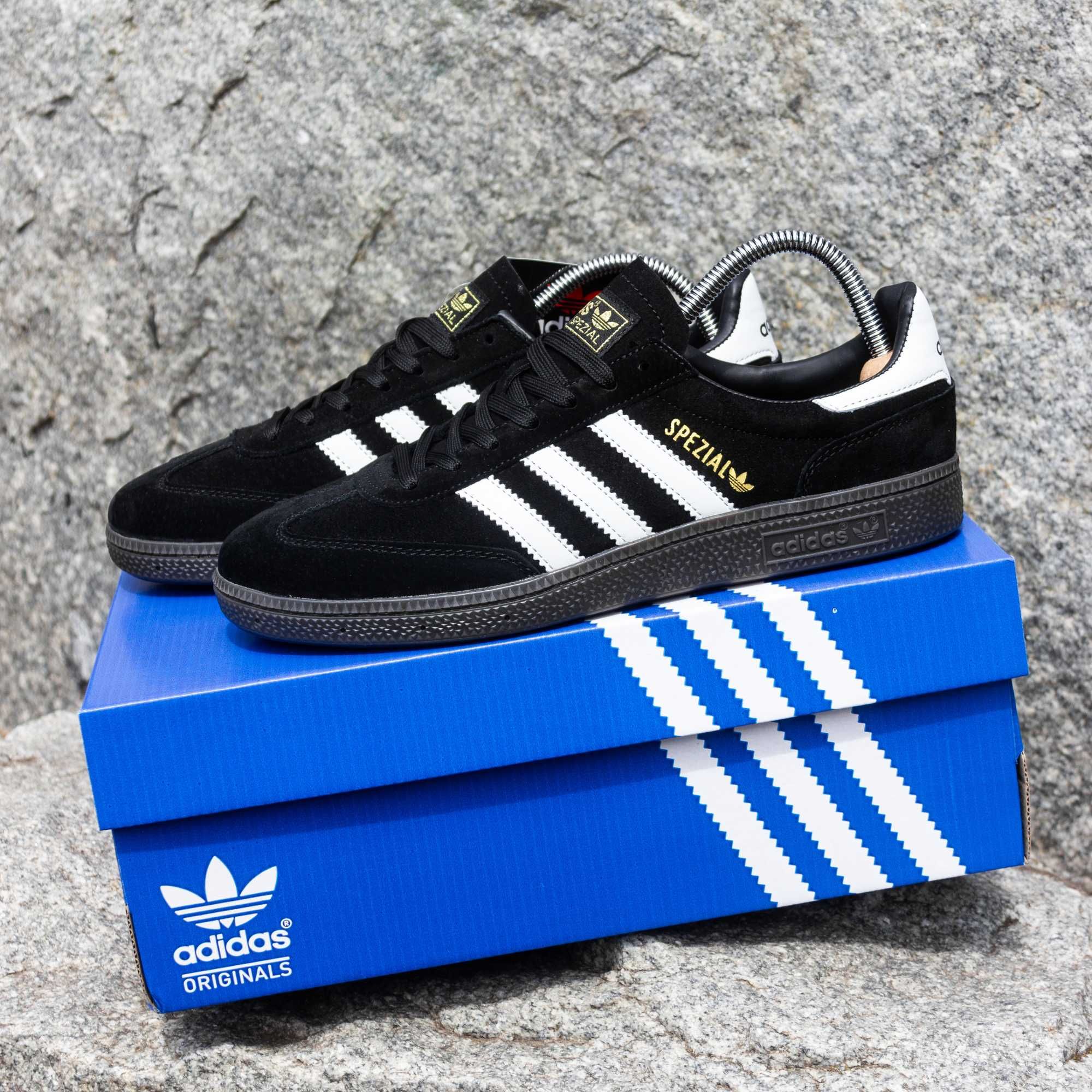 (1962) Чоловічі Кросівки кеди Adidas Handball Spezial чорні (41-45)