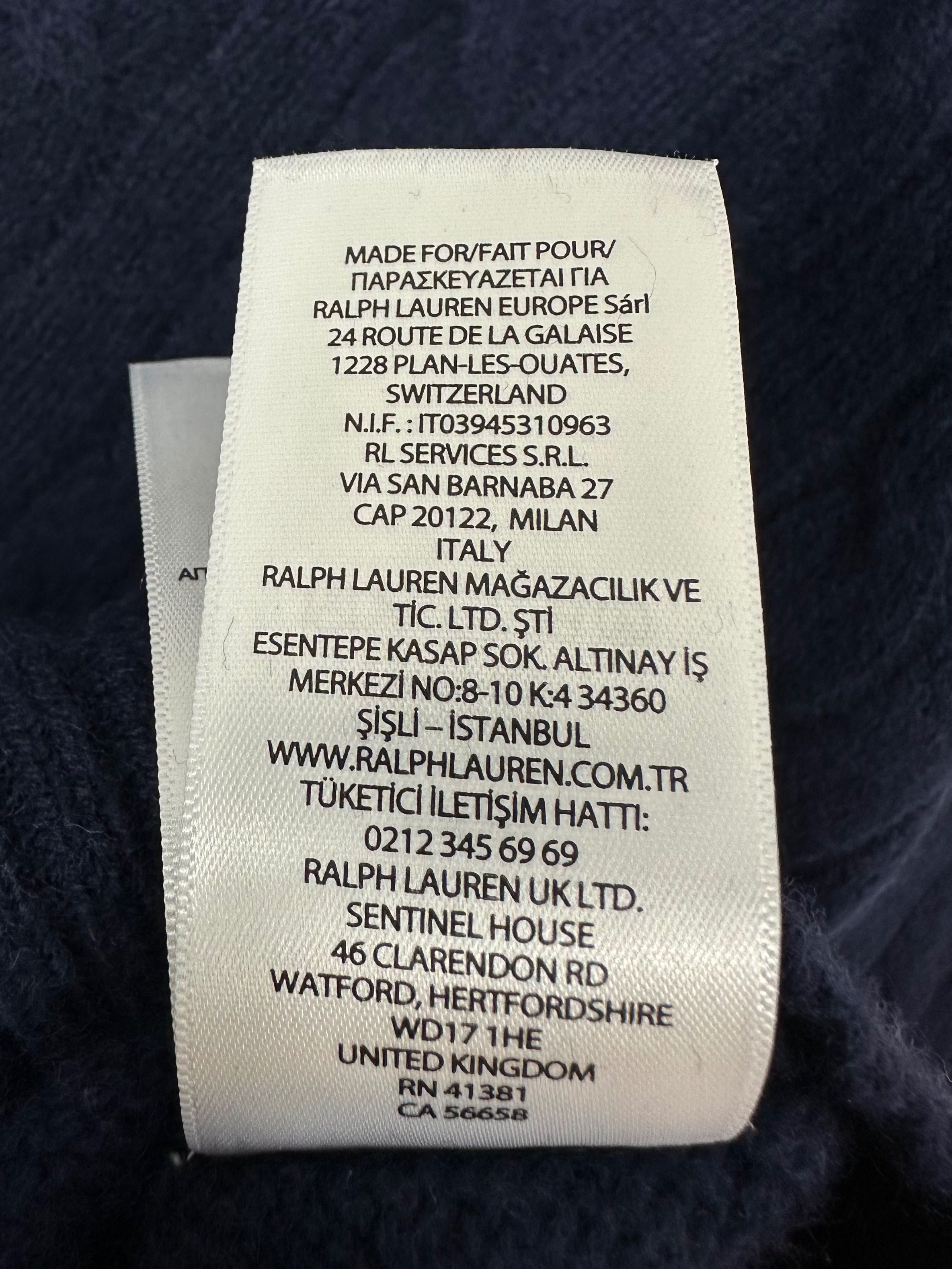 Sweter damski polo Ralph Lauren; warkocz - wełna i kaszmir