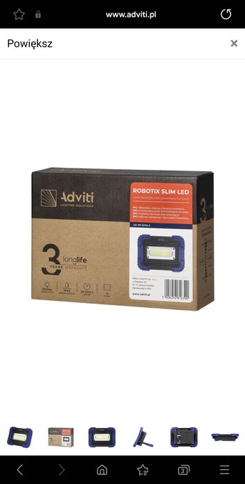 Naświetlacz LED adviti robotix slim NOWY