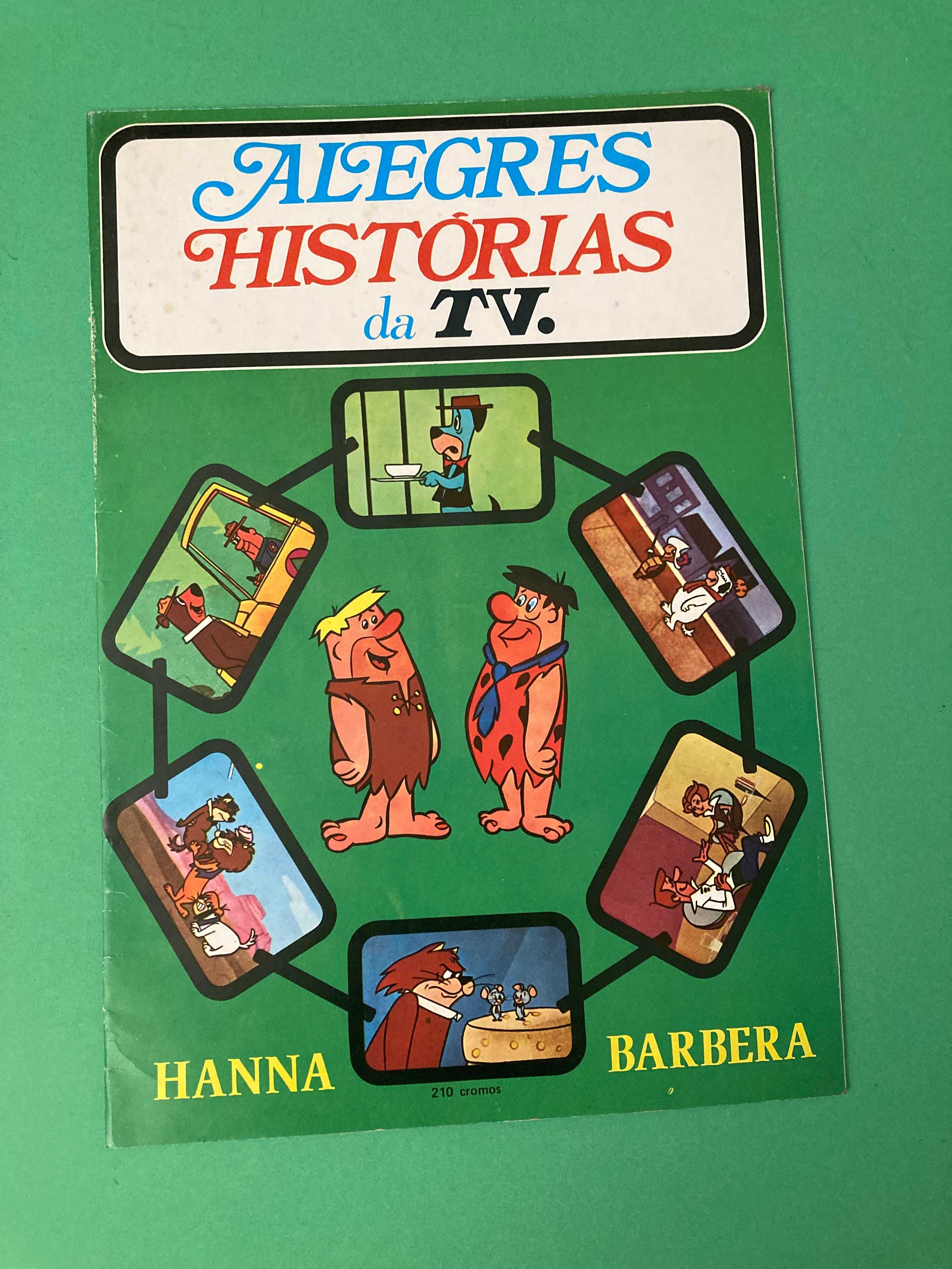 Caderneta Cromos Alegres Histórias da TV Hanna Barbera Nova Anos 70