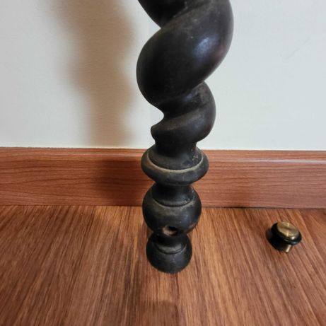 Poste madeira / coluna enrolada escura pau-santo