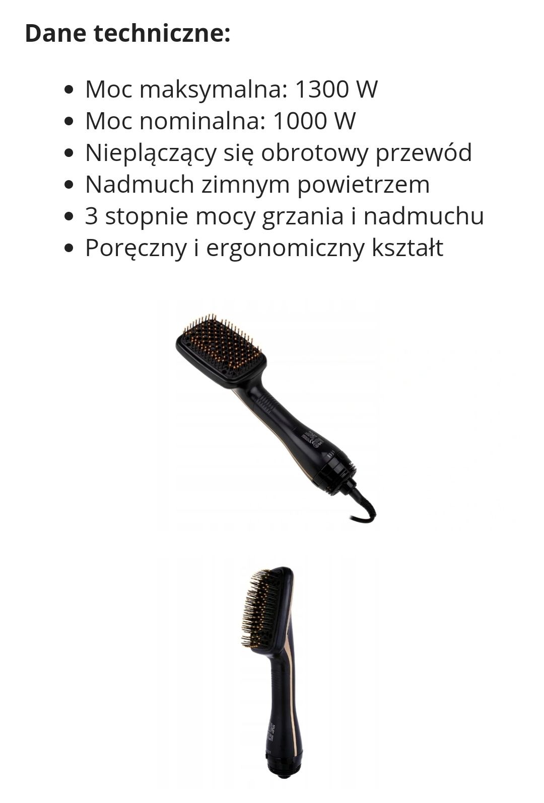 Szczotka suszarka  2w1 1300W JONIZACJA ADLER AD2023