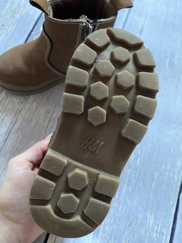Botki sztyblety H&M 25 camel wodoodporne brązowe wiosenne