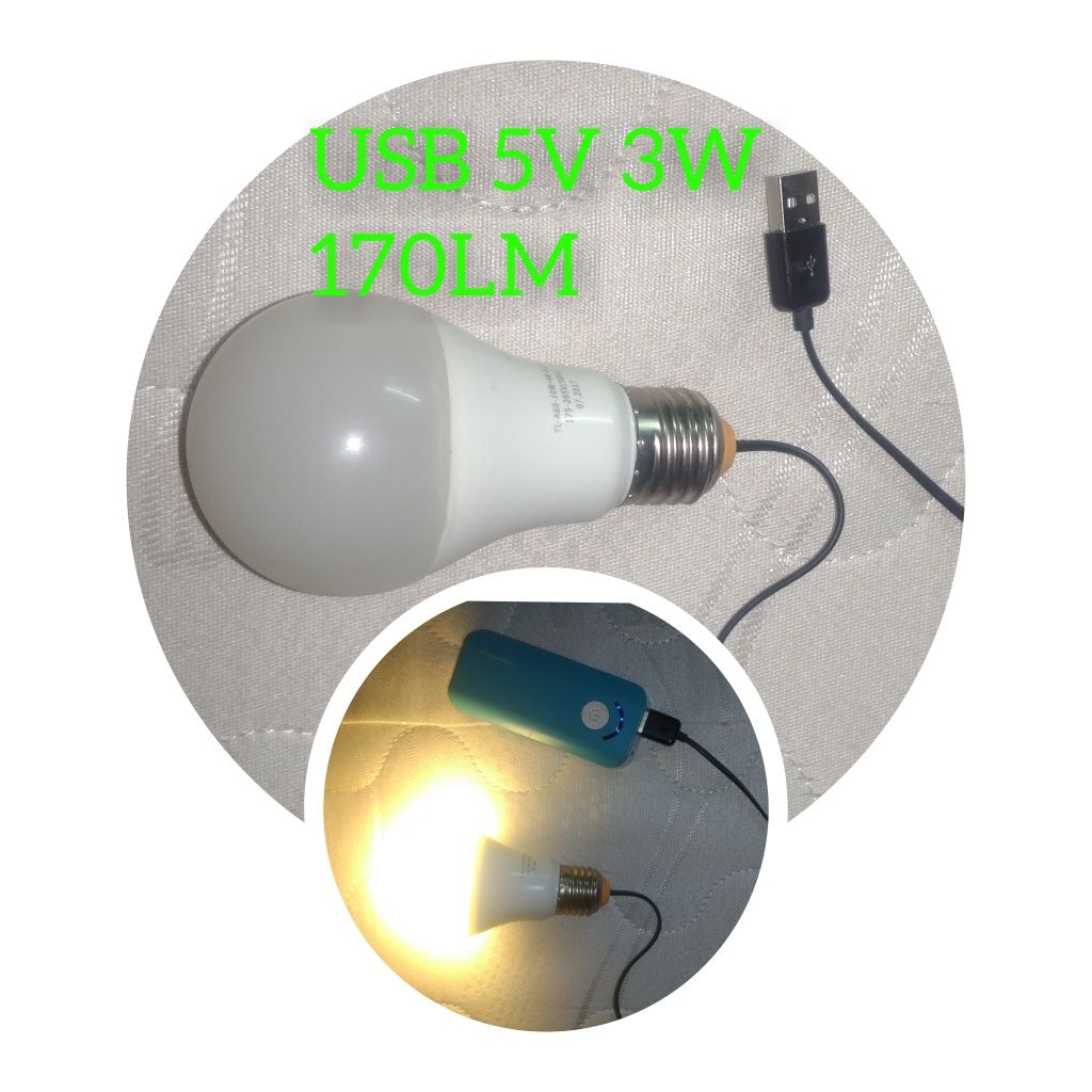 Лампа usb для power bank usb 5v led фонарь 18650