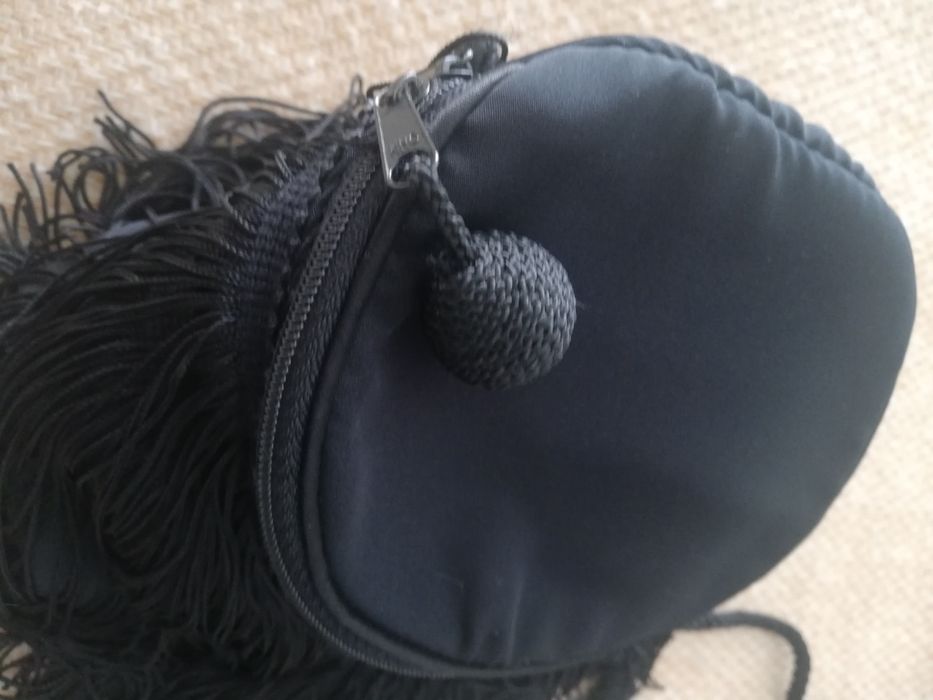 Bolsa de toilet  de tecido preto