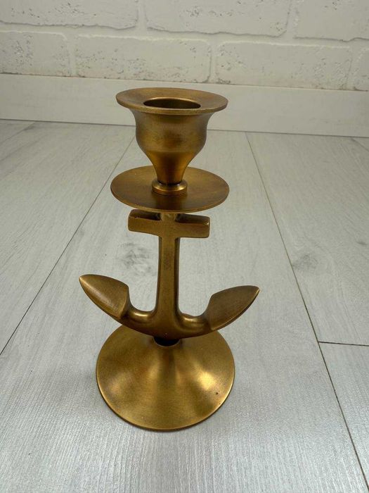 Підсвічник якір з полірованої латуні