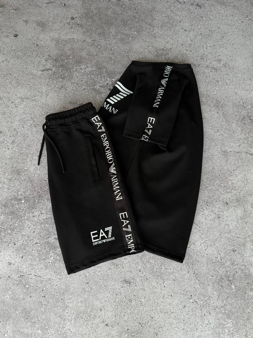 Emporio Armani A7 | Чоловічий комплект: футболка + шорти | Premium