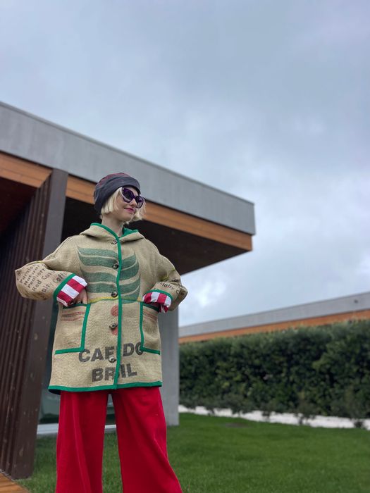 Casaco de saco de café Coffee Bag Jacket Coat