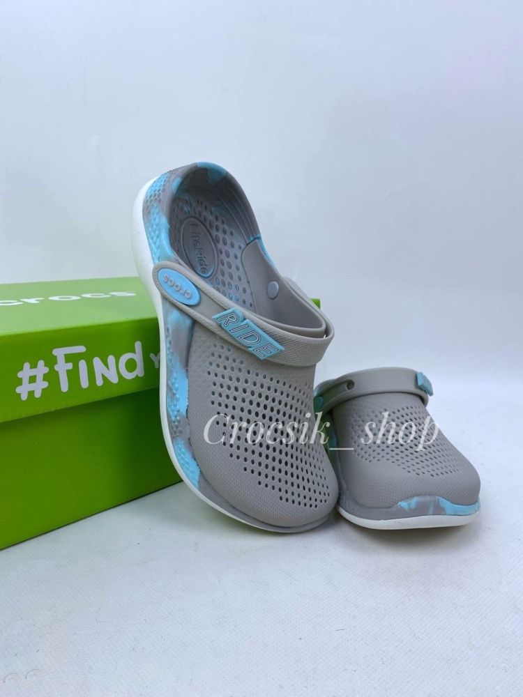 Жіночі крокси білі, сврі, рожеві crocs Literide 360 clog